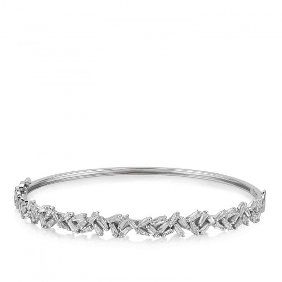 Диамантена гривна бяло злато 0.82 карата